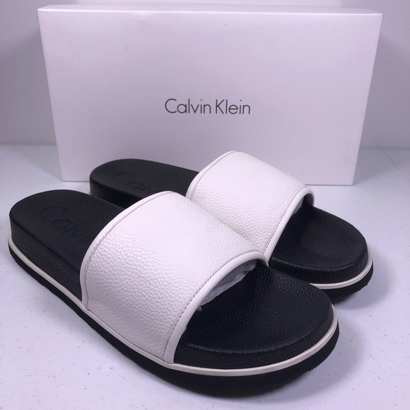 Calvin Klein Other - Calvin Klein Mackee Tumbled Slip On Slides